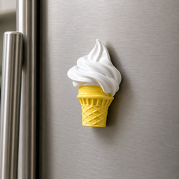 مغناطيس ثلاجة آيس كريم الفانيلا Vanilla Ice Cream Fridge Magnet