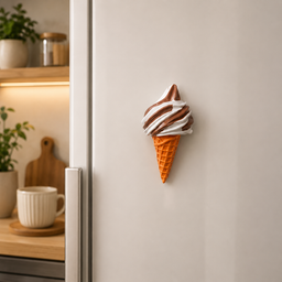 مغناطيس ثلاجة آيس كريم الفانيلا والقهوة Vanilla and Coffee Ice Cream Fridge Magnet