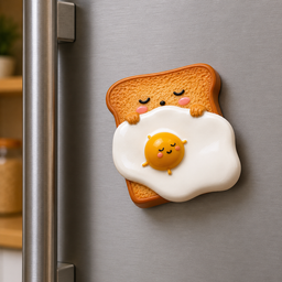 مغناطيس ثلاجة التوست والبيضة Toast and Egg Fridge Magnet