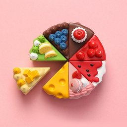 طقم مغناطيس ثلاجة الكيك والحلويات – 8 قطع Cake and Sweet Fridge Magnet Set - 8 Pieces