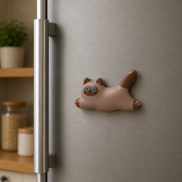مغناطيس ثلاجة القط البني Brown Cat Fridge Magnet