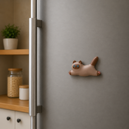 مغناطيس ثلاجة القط البني Brown Cat Fridge Magnet