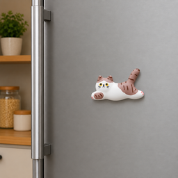 مغناطيس ثلاجة القطة البنية المخططة Brown Tabby Cat Fridge Magnet