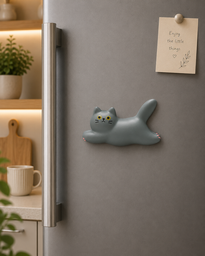 مغناطيس ثلاجة القط الرمادي Gray Cat Fridge Magnet