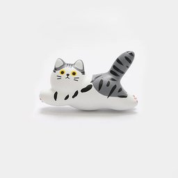 مغناطيس ثلاجة القط الرمادي المخطط Gray Tabby Cat Fridge Magnet