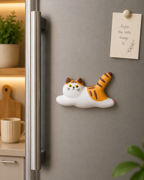 مغناطيس ثلاجة القط البرتقالي المخطط Orange Tabby Cat Fridge Magnet