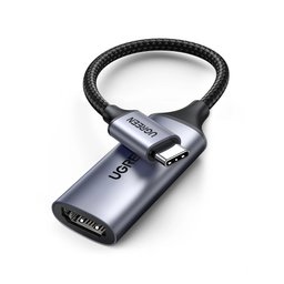 محول UGREEN من Type-C إلى HDMI بهيكل من الألومنيوم - دقة 4K وتردد 60 هرتز UGREEN Type-C to HDMI Aluminum Adapter- 4K/60HZ
