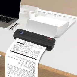 طابعة حرارية محمولة من VEVOR - بطارية بسعة 2600 مللي أمبير في الساعة، دقة 300 نقطة في البوصة، VEVOR Portable Thermal Printer - 2600mAh Battery, 300 DPI, Bluetooth Inkless Mobile Printer for A4, A5 & 8.5" x 11" Thermal