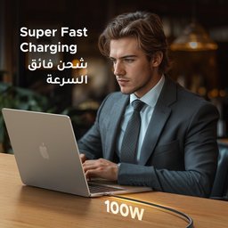 كابل UGREEN USB-C بقدرة 100 واط (مادة PVC) - عبوة من قطعتين UGREEN Cable USB-C 100W PVC 2Pack