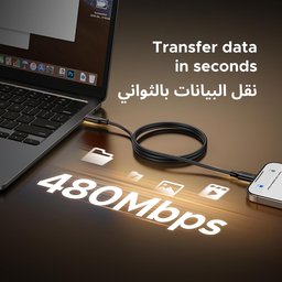 كابل UGREEN USB-C بقدرة 100 واط (مادة PVC) - عبوة من قطعتين UGREEN Cable USB-C 100W PVC 2Pack