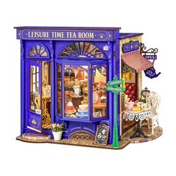 بيت الشاي المصغّر للتركيب Leisure Time Tea Room – DIY Miniature Kit