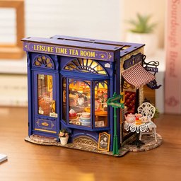 بيت الشاي المصغّر للتركيب Leisure Time Tea Room – DIY Miniature Kit