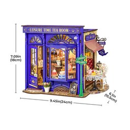 بيت الشاي المصغّر للتركيب Leisure Time Tea Room – DIY Miniature Kit