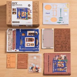 بيت الشاي المصغّر للتركيب Leisure Time Tea Room – DIY Miniature Kit