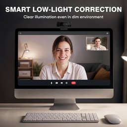 كاميرا ويب YIMONA بدقة FHD 1080P ومعدل 30 إطاراً في الثانية لأجهزة الكمبيوتر المكتبي والمحمول وأجهزة Mac YIMONA FHD 1080P/30fps Webcam for PC/Laptop/Mac