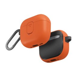 يونيك Clyde حافظة بقفل لسماعات AirPods الجيل الرابع / الخامس - برتقالي فولت / فحمي UNIQ Clyde Locking Case for AirPods 4th / 5th Gen - Volt Orange / Charcoal