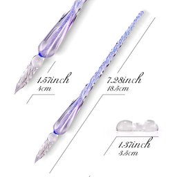 طقم قلم غمس زجاجي AOKUY Glass Dip Pen Set