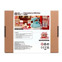 مجسم متجر حليب الفراولة اللطيف Strawberry Milk Shop – Cute Miniature Model