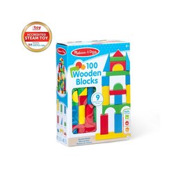ميليسا آند دوغ مجموعة 100 مكعب خشبي Melissa & Doug 100 Wood Blocks Set