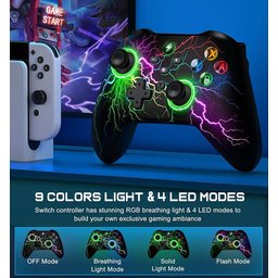 وحدة تحكم لاسلكية مطورة (Switch 2) لأجهزة Nintendo Switch وOLED وLite، وتدعم أيضاً iOS وAndroid واللعب السلكي  (PC). Upgraded Wireless Switch 2 Controller for Nintendo Switch/OLED/Lite Also for iOS/Android, Wired PC Gaming