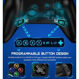 وحدة تحكم لاسلكية مطورة (Switch 2) لأجهزة Nintendo Switch وOLED وLite، وتدعم أيضاً iOS وAndroid واللعب السلكي  (PC). Upgraded Wireless Switch 2 Controller for Nintendo Switch/OLED/Lite Also for iOS/Android, Wired PC Gaming