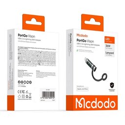محول Mcdodo OT-2610 من USB-C الى Lightning بقدرة 36W مع شاشة رقمية Mcdodo OT-2610 36W Adapter