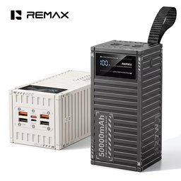 باور بانك بسعة 50,000mAh متعدد المنافذ و شحن سريع من REMAX REMAX RPP-161 –  Container Series 50000mAh