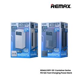باور بانك بسعة 50,000mAh متعدد المنافذ و شحن سريع من REMAX REMAX RPP-161 –  Container Series 50000mAh