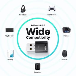 محول بلوتوث UGREEN إصدار 5.0 بمدى 20 متراً UGREEN Bluetooth Adapter 5.0V 20 Meter Range