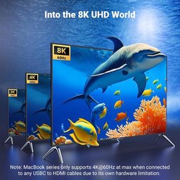 كابل UGREEN من USB Type-C إلى HDMI بدقة 8K وتردد 60 هرتز UGREEN USB Type – C to HDMI 8K 60Hz Cable
