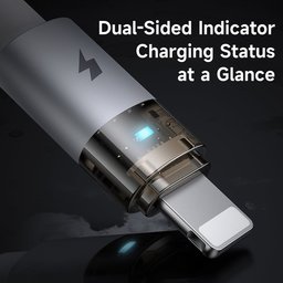 كيبل Mcdodo CA-691 من USB-A إلى Lightning بقوة 3A شبه شفاف مع إضاءة LED يدعم CarPlay بطول 1.2m Mcdodo CA-691 USB-A Lightning 3A LED CarPlay 1.2m Cable