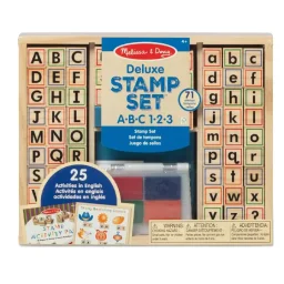 ميليسا آند دوغ مجموعة أختام خشبية تعليمية للحروف الأبجدية Melissa & Doug Wooden Abc Activity Stamp Set