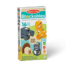 ميليسا آند دوغ مجموعة تركيب كائنات الغابة Blockables Melissa & Doug Blockables Woodland Creatures Building Set