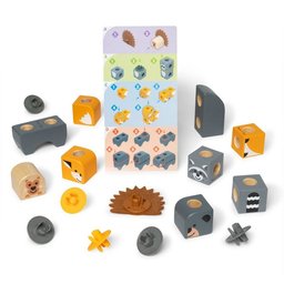 ميليسا آند دوغ مجموعة تركيب كائنات الغابة Blockables Melissa & Doug Blockables Woodland Creatures Building Set