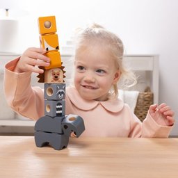 ميليسا آند دوغ مجموعة تركيب كائنات الغابة Blockables Melissa & Doug Blockables Woodland Creatures Building Set