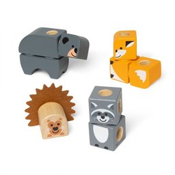 ميليسا آند دوغ مجموعة تركيب كائنات الغابة Blockables Melissa & Doug Blockables Woodland Creatures Building Set