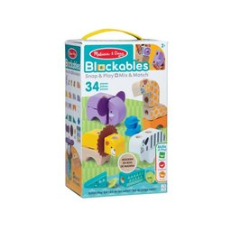 ميليسا آند دوغ مجموعة تركيب حيوانات السفاري Blockables Melissa & Doug Blockables Safari Animals Building Set