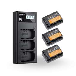 NP-FZ100 Battery and Three Slot Charger, 3-Pack Battery for Sony NP-FZ100 Battery and Three Slot Charger, 3-Pack Battery for Sony
