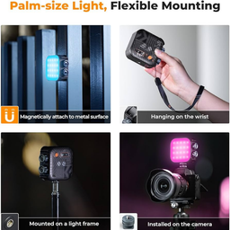 K&F Magnetic RGB Video Light kf34.036 شحن K&F Magnetic RGB Video Light kf34.036 شحن