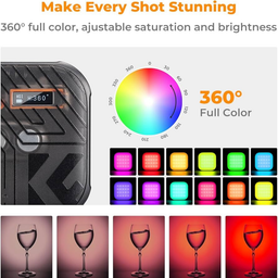 K&F Magnetic RGB Video Light kf34.036 شحن K&F Magnetic RGB Video Light kf34.036 شحن