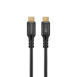 كابل شحن سريع بروميت PowerBolt240-1M من USB-C إلى USB-C بقدرة 240 واط وطول متر Promate PowerBolt240-1M 240W Super-Speed USB-C to USB-C Fast Charging Cable 1m
