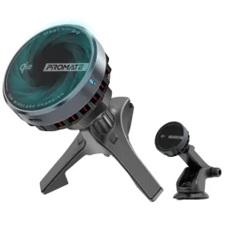 بروميت MagChill-Qi2 حامل شحن لاسلكي Qi2 بقدرة 15W مع تبريد ActiveCool Promate MagChill-Qi2 ActiveCool 15W Qi2 Wireless Smartphone Charger Mount