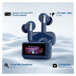 بروميت Arix سماعات أذن لاسلكية بالكامل ANC مع شاشة لمس ذكية مقاس 1.47 بوصة - أزرق Promate Arix ANC True Wireless Earbuds with 1.47-inch Smart Touch Display - Blue