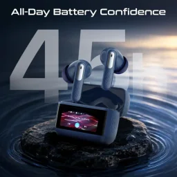 بروميت Arix سماعات أذن لاسلكية بالكامل ANC مع شاشة لمس ذكية مقاس 1.47 بوصة - أزرق Promate Arix ANC True Wireless Earbuds with 1.47-inch Smart Touch Display - Blue