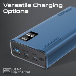 بروميت Bolt-20PD باور بانك 20000mAh بقدرة 20W - أزرق Promate Bolt-20PD 20000mAh 20W Power Bank - Blue