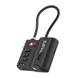 قفل أمتعة بروميت TagLock بمعيار TSA ومتعقب يدعم Apple Find My Promate TagLock TSA Luggage Lock with Smart Precision Tracking Tag for Apple Find My