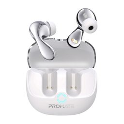 بروميت Baton سماعات TWS مع Hybrid ANC وIntelliTouch - أبيض Promate Baton High-Definition Hybrid ANC TWS Earbuds with IntelliTouch - White