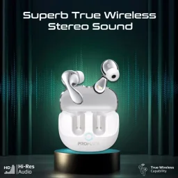 بروميت Baton سماعات TWS مع Hybrid ANC وIntelliTouch - أبيض Promate Baton High-Definition Hybrid ANC TWS Earbuds with IntelliTouch - White