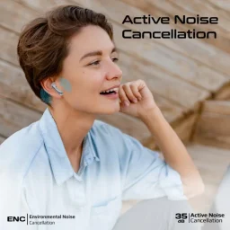 بروميت Baton سماعات TWS مع Hybrid ANC وIntelliTouch - أبيض Promate Baton High-Definition Hybrid ANC TWS Earbuds with IntelliTouch - White