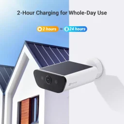 كاميرا مراقبة لاسلكية ببطارية وطاقة شمسية إيزفيز CB5 بدقة 4K EZVIZ CB5 4K (8MP) Smart Home Solar Battery Wi-Fi Camera with Built-in 1.4W Solar Panel, 10,400mAh